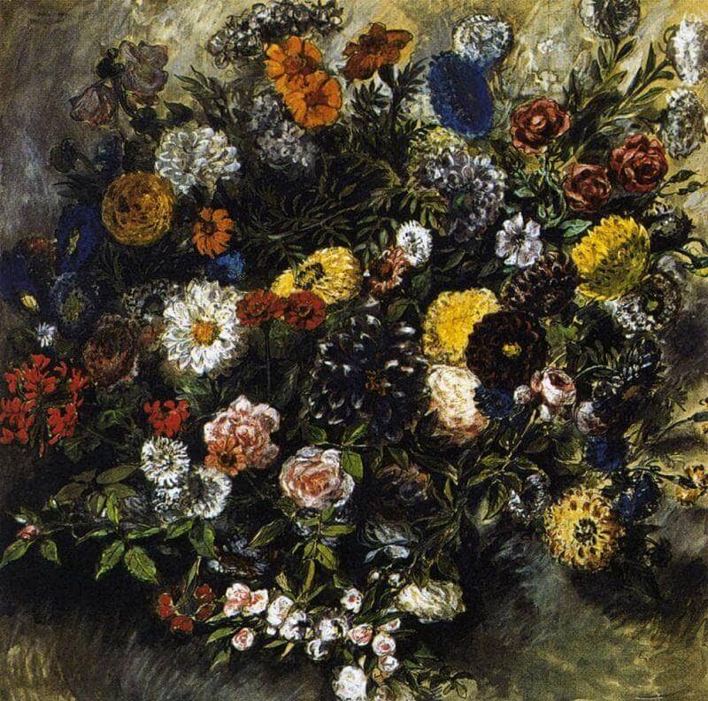 Flowers by Eugene Delacroix