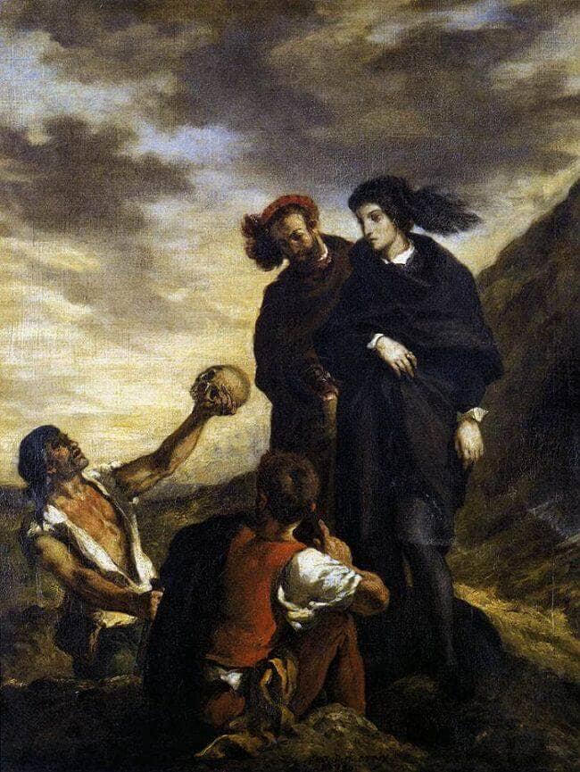 Hamlet and Horatio in the Graveyard by Eugene Delacroix