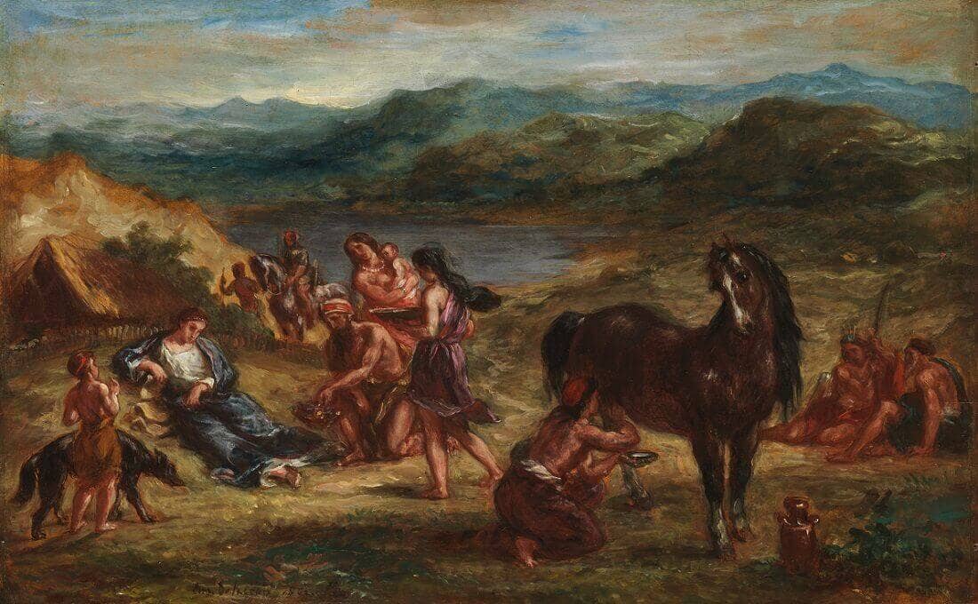 Ovide among the Scythians by Eugene Delacroix