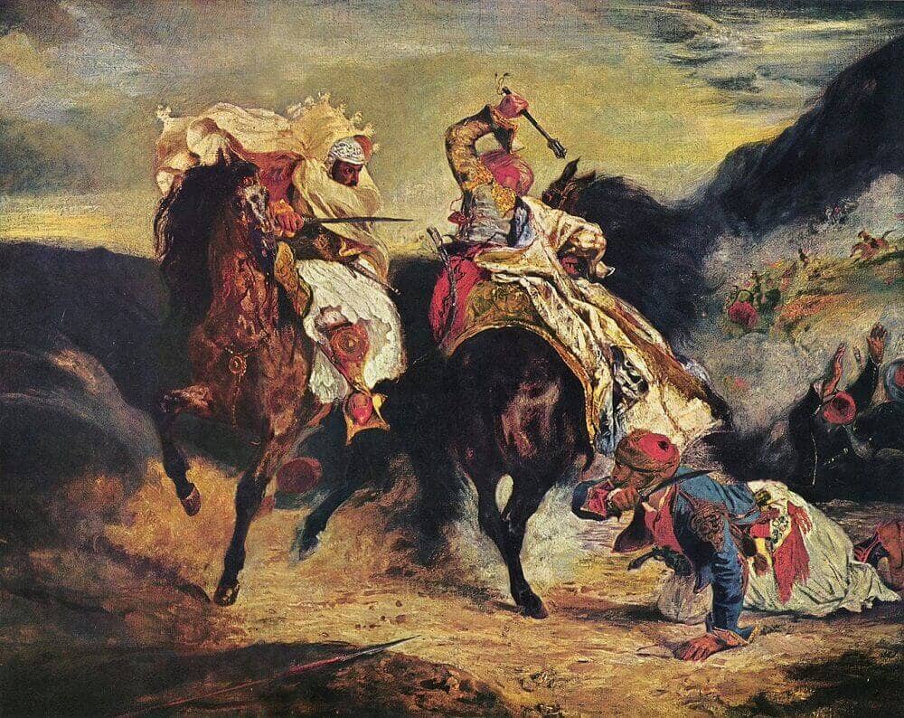The Combat of the Giaour and Hassan by Eugene Delacroix